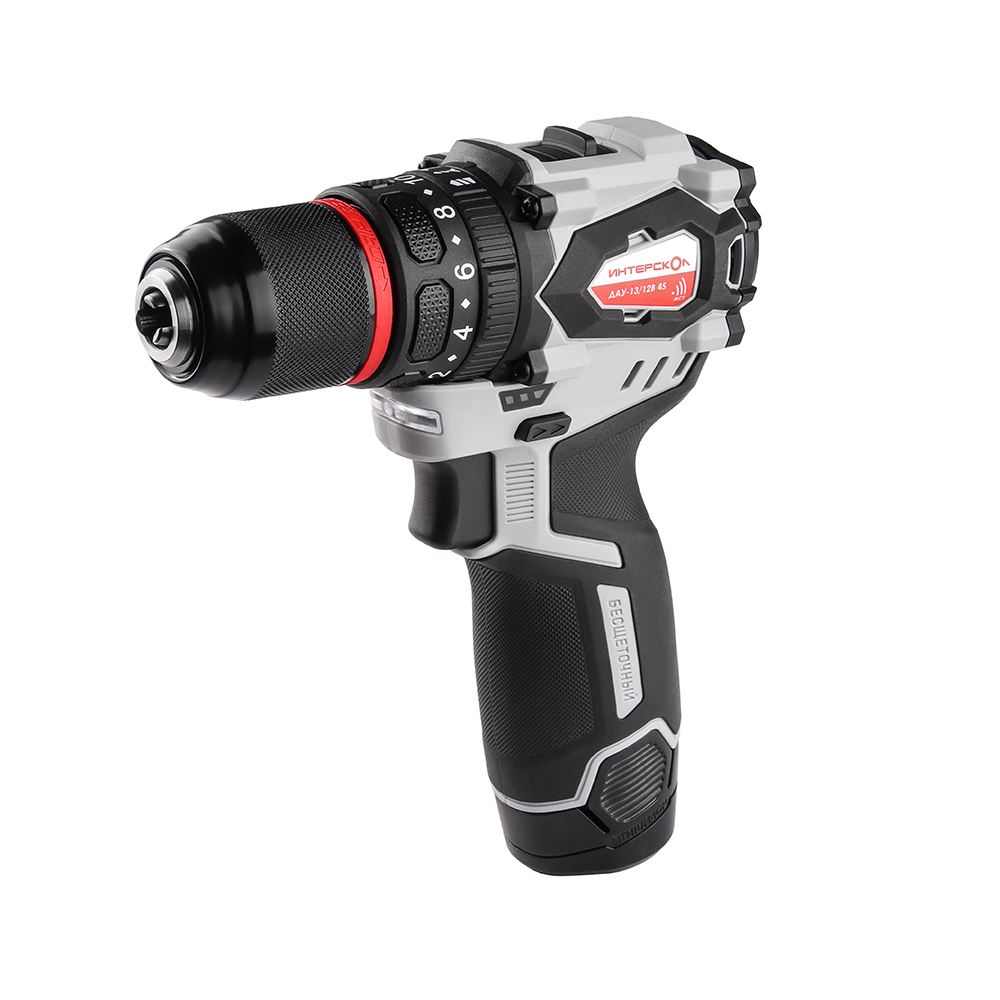 Бесщеточная аккумуляторная ударная дрель-шуруповерт ИНТЕРСКОЛ ДАУ-13/12В 45